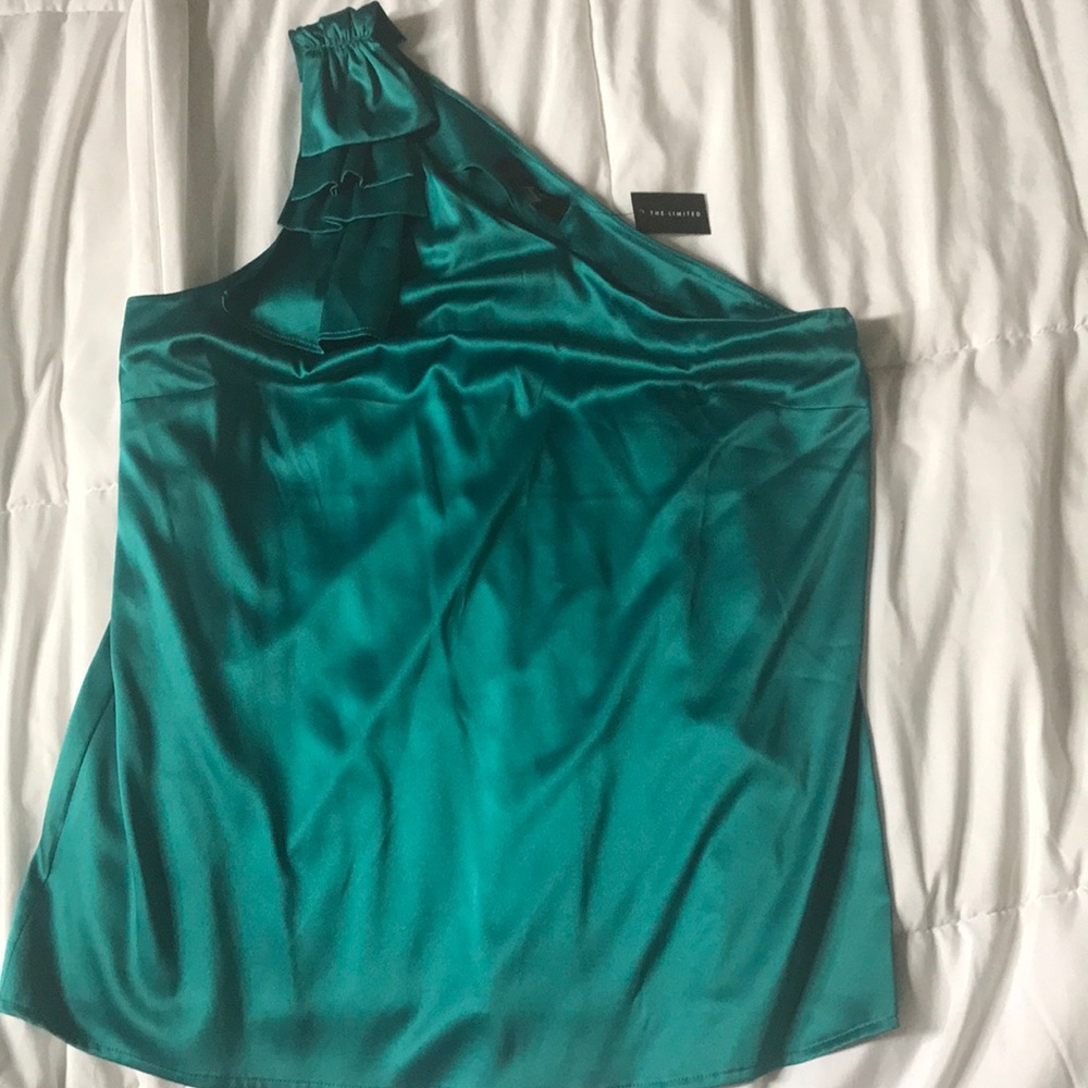 One shoulder women’s dress blouse
